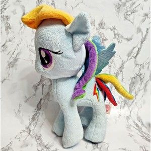 My Little Pony Rainbow Dash Blue Plush Pegasus Wings 2013 Aurora Hasbro 10"